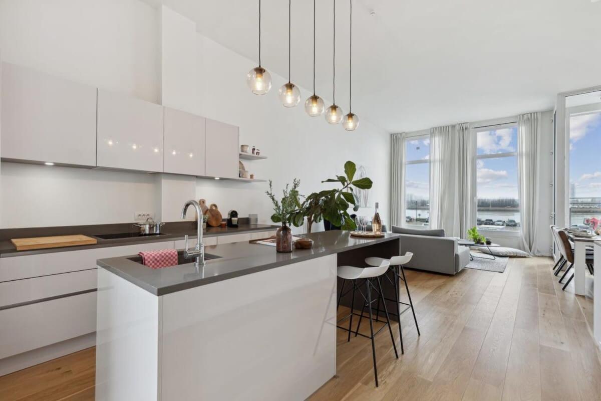 Bright Waterfront Apartment Antwerpen Kültér fotó