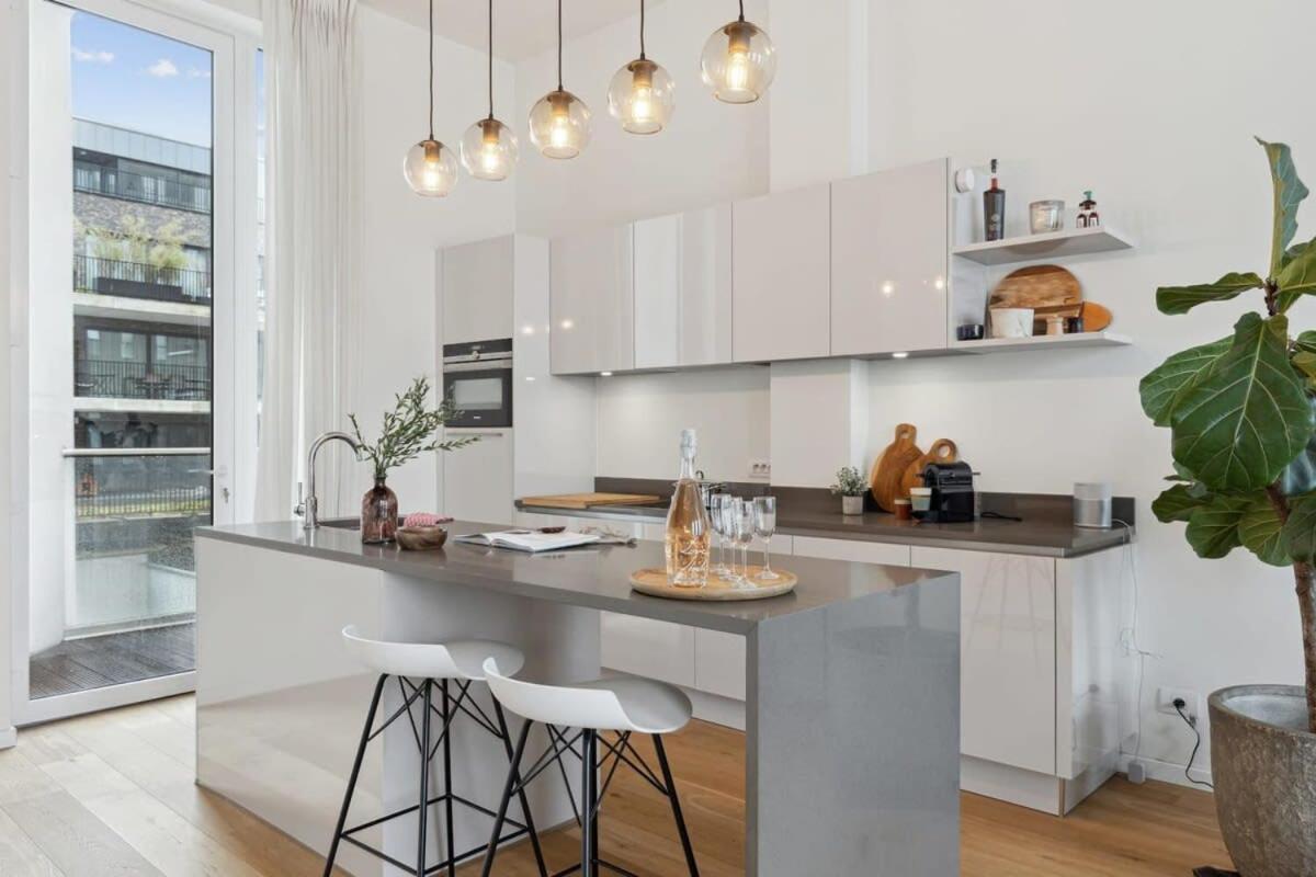 Bright Waterfront Apartment Antwerpen Kültér fotó
